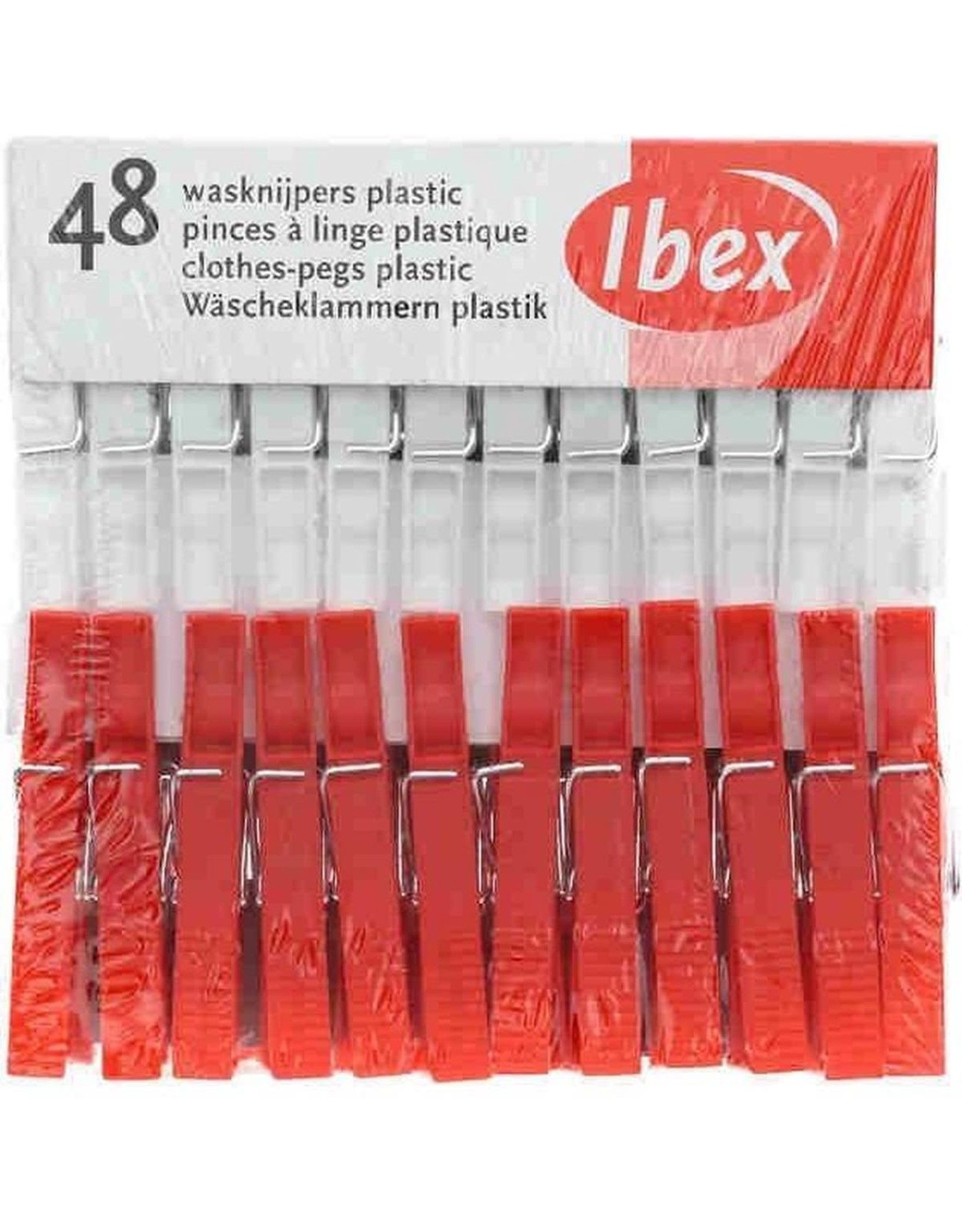 Ibex Ibex Wasknijpers Plastic, 48 Stuks