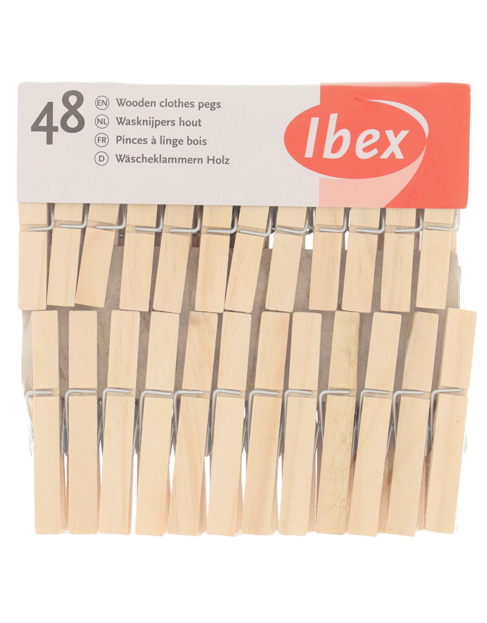 Ibex Ibex Wasknijpers Hout 48stuks