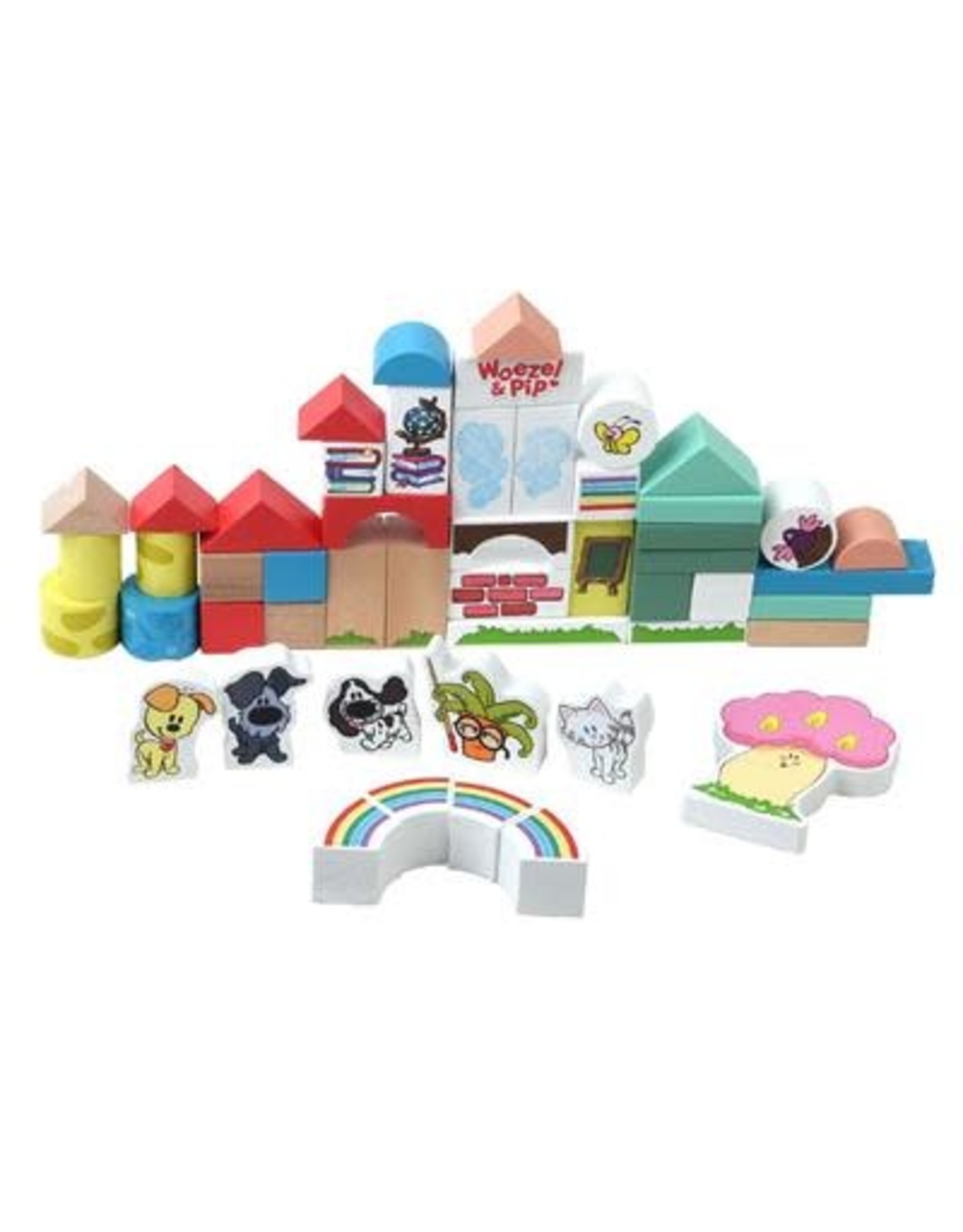 Rubo Toys Woezel en Pip houten blokken 50dlg - ton