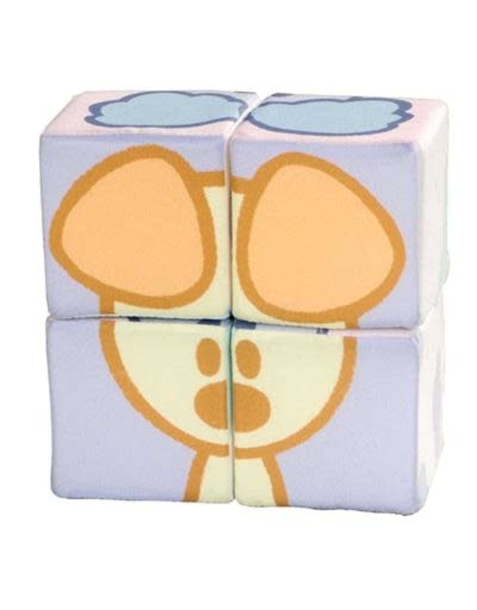 Rubo Toys Woezel en Pip Baby Stoffen Blokken Puzzel