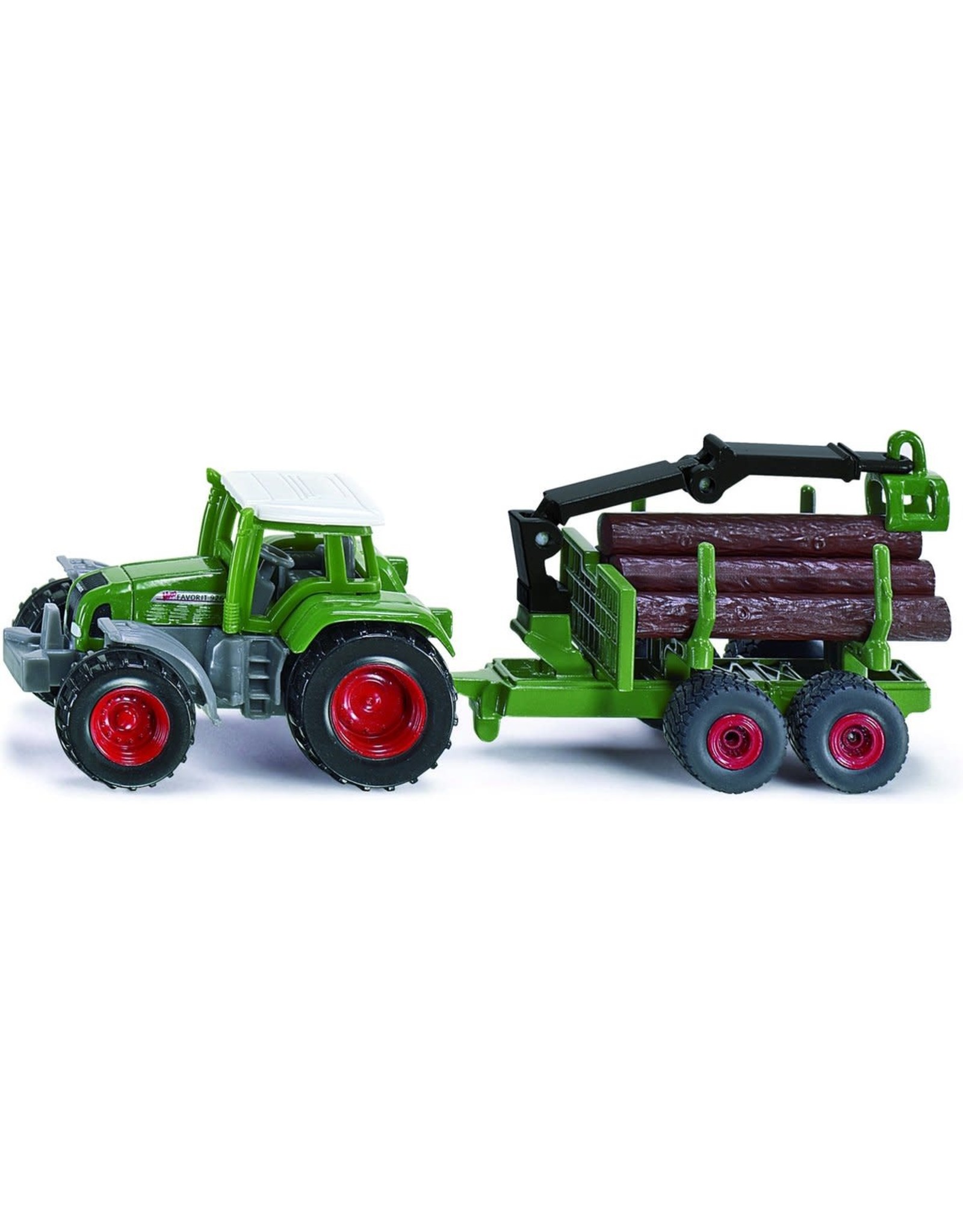 Siku Siku 1645 Tractor met houttransport-aanhanger