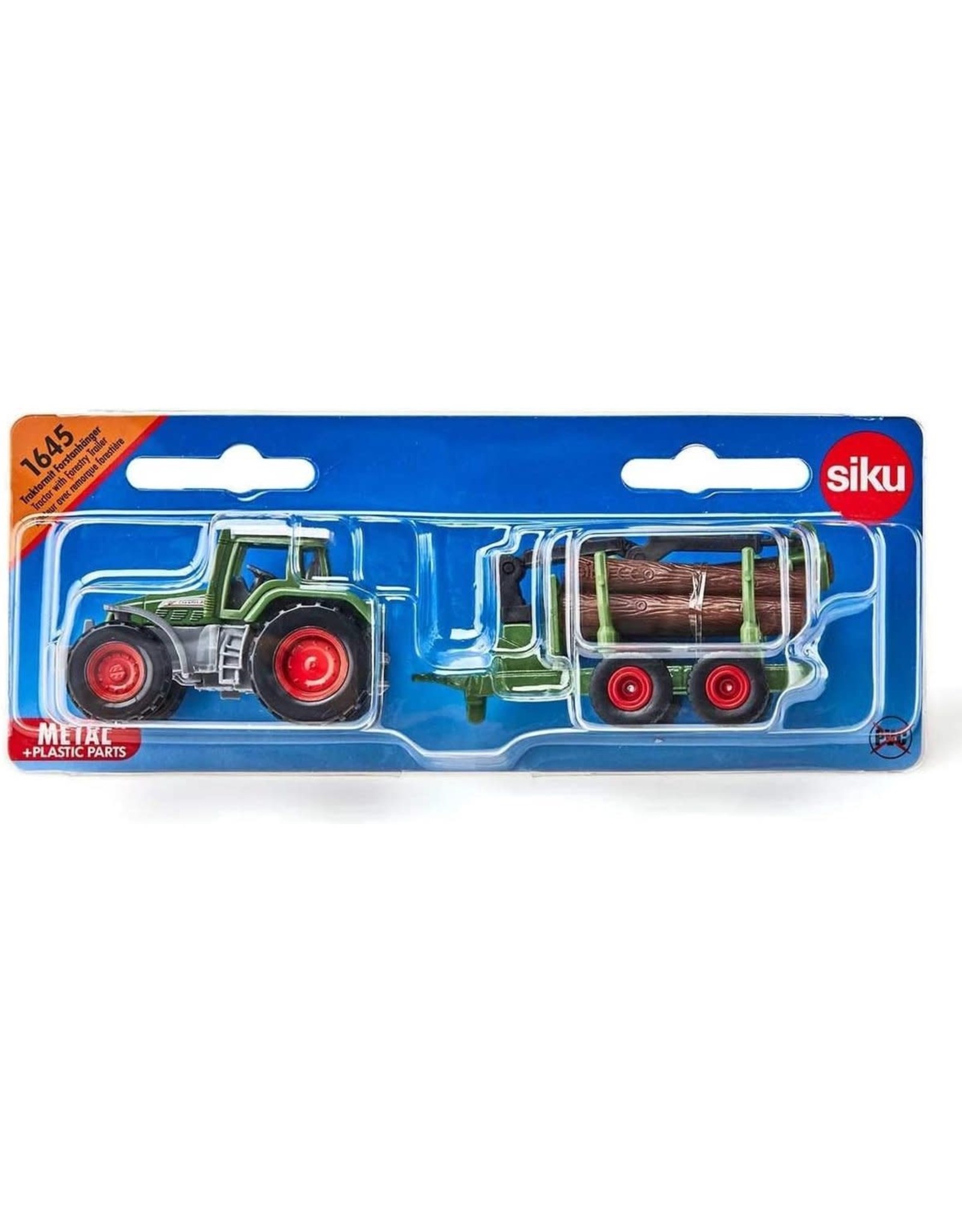 Siku Siku 1645 Tractor met houttransport-aanhanger