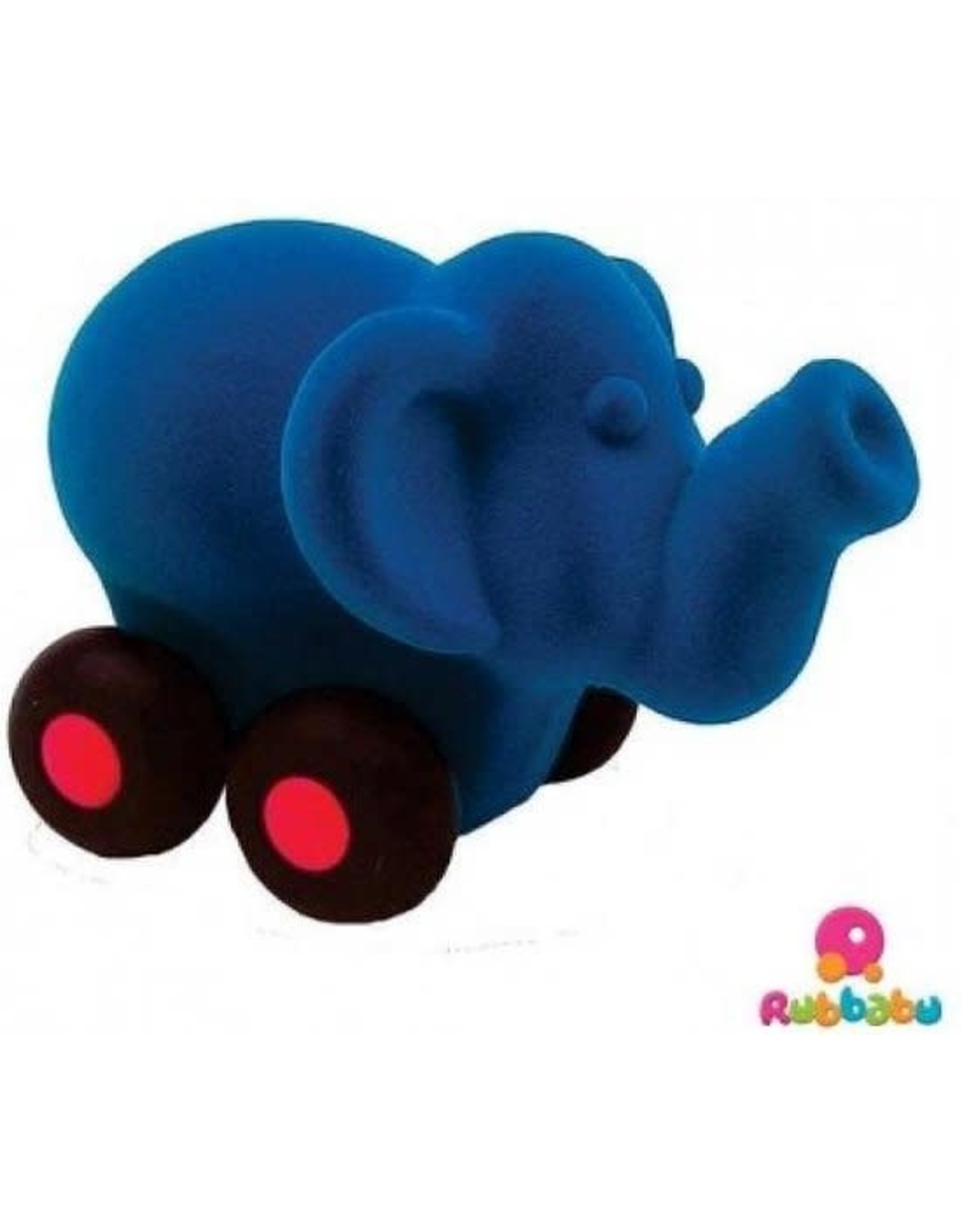 Rubbabu Rubbabu Aniwheelies Blauwe Olifant op wielen 0+