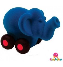 Rubbabu Rubbabu Aniwheelies Blauwe Olifant op wielen 0+