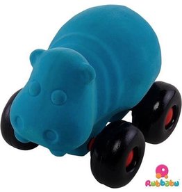 Rubbabu Rubbabu Aniwheelies Blauw Nijlpaard op wielen 0+