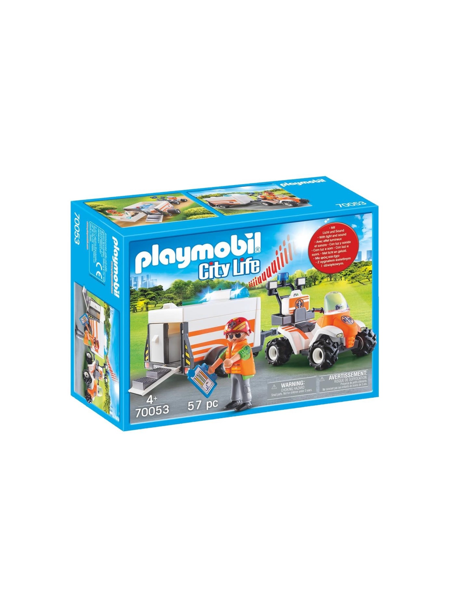 Playmobil Playmobil City Life 70053 Eerste Hulp Quad met Trailer