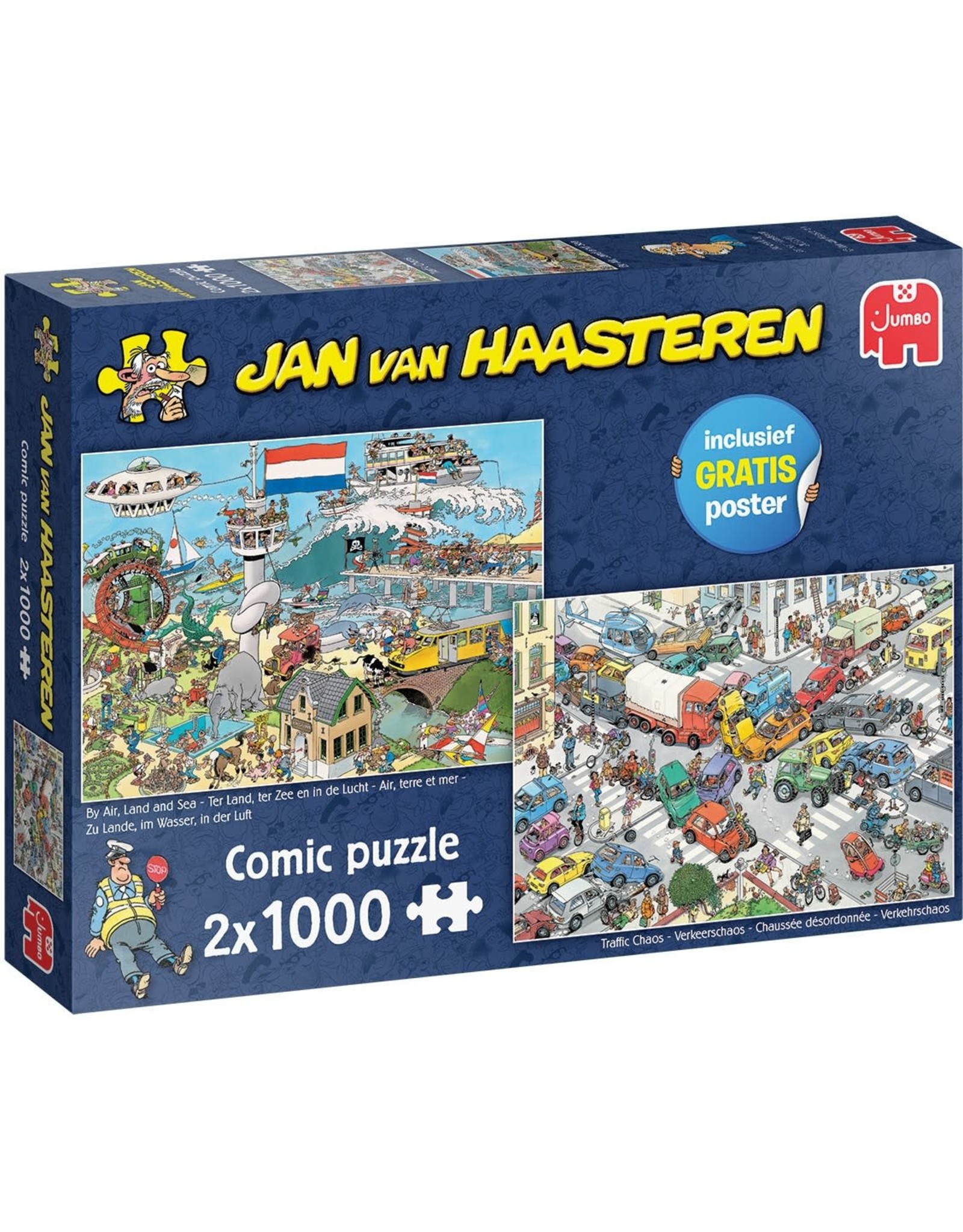 Jumbo Puzzel Jan van Haasteren  20073 Verkeerschaos en Ter Land ter Zee   2x1000