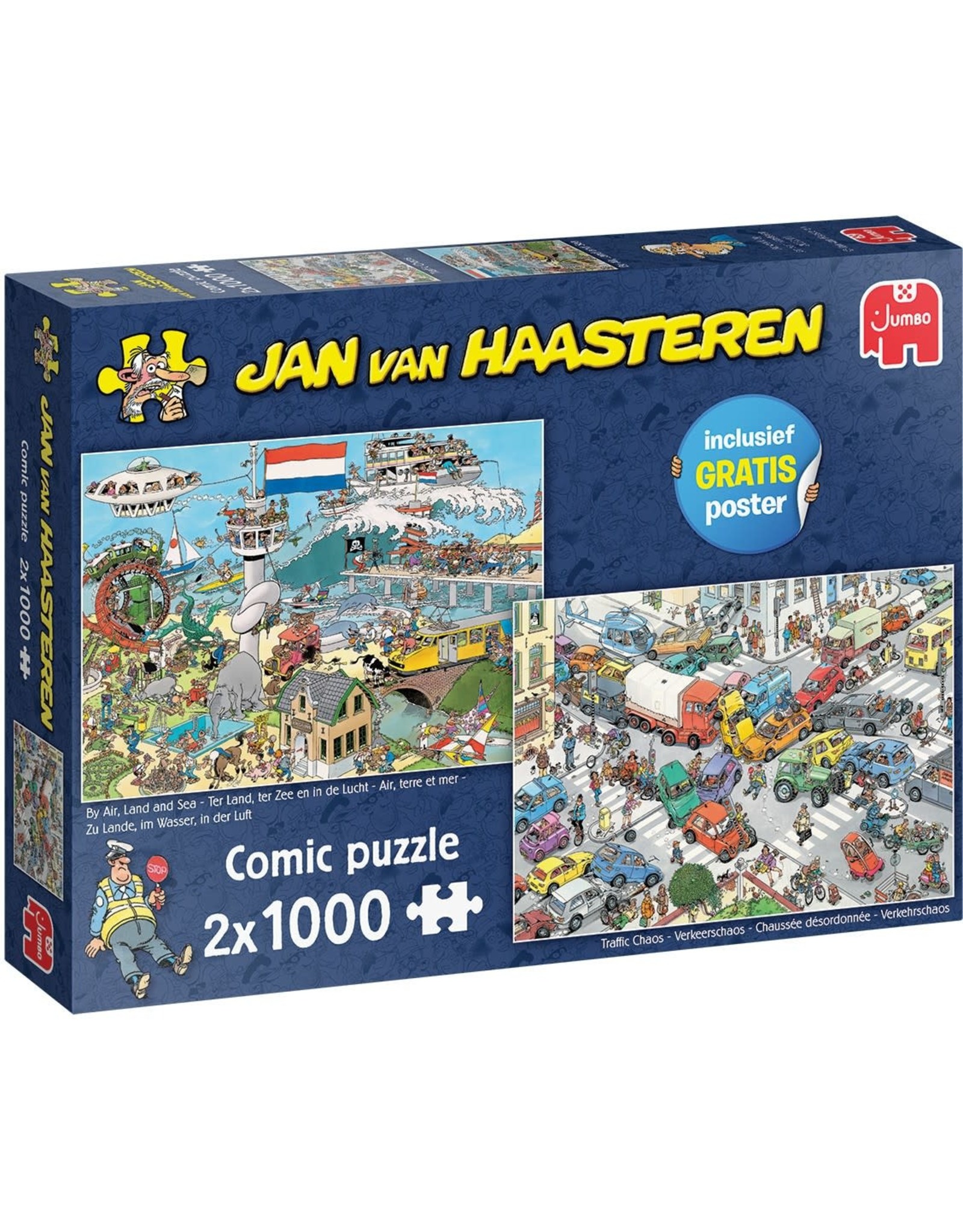 Jumbo Puzzel Jan van Haasteren  20073 Verkeerschaos en Ter Land ter Zee   2x10000