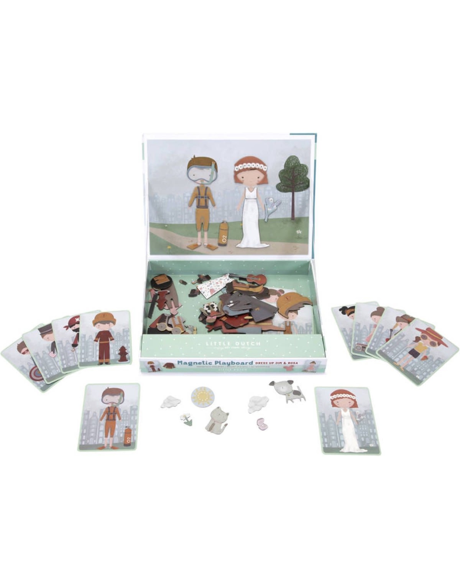 Little Dutch Little Dutch LD4756 Magnetisch Speelbord - Dress Up Jim & Rosa