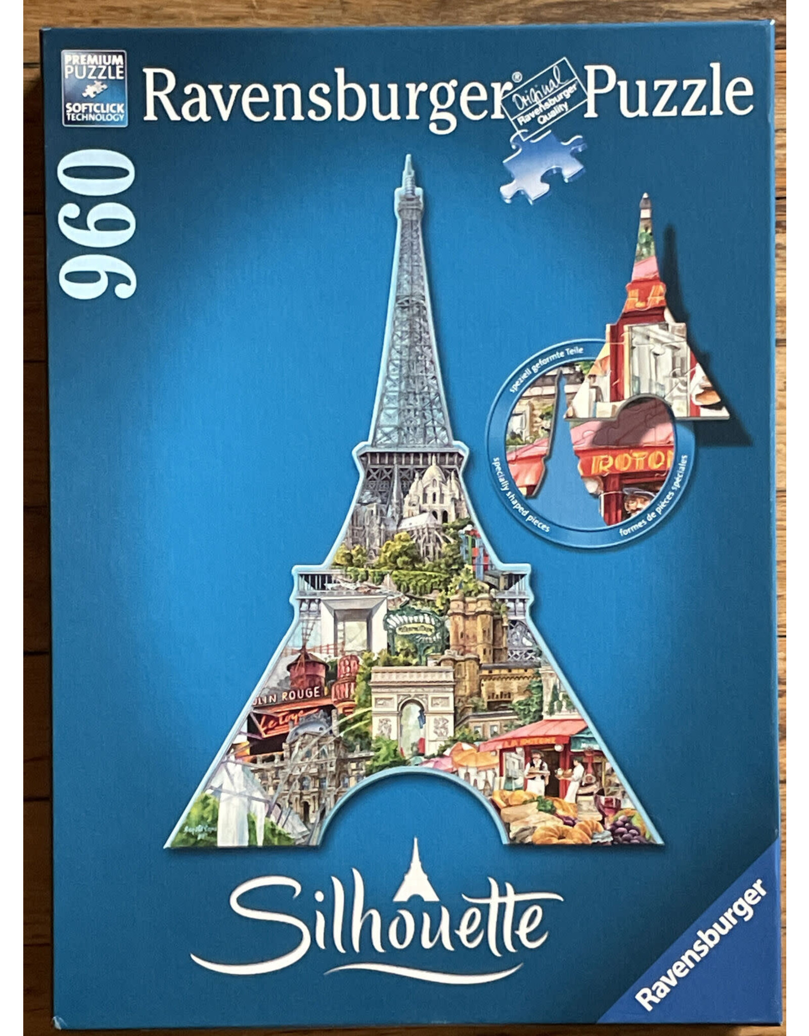 Ravensburger Ravensburger Puzzel 161522 Eiffeltoren, Parijs - Silhouette - 960 Stukjes