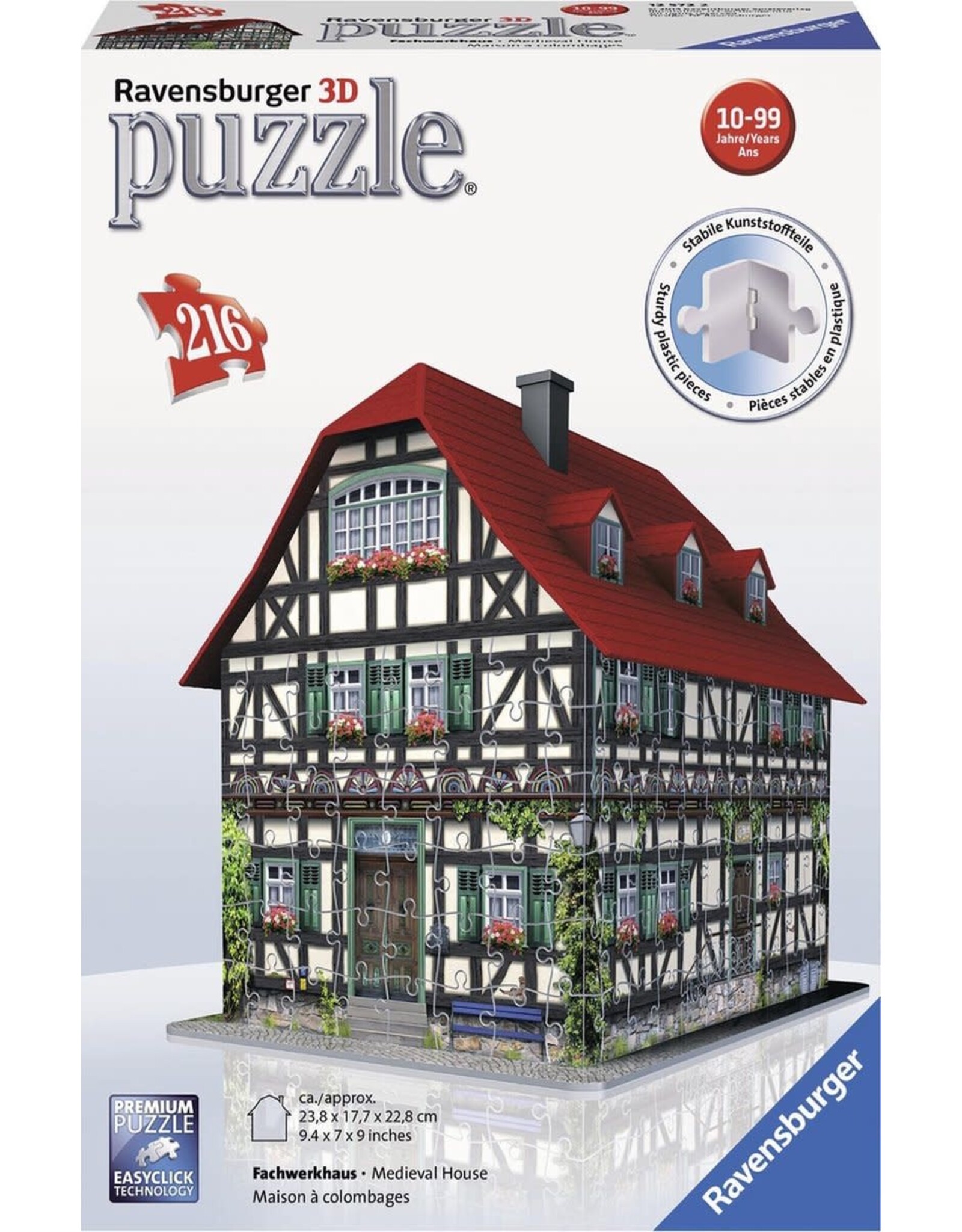 Ravensburger Ravensburger 3D Puzzel 125722 Middeleeuws Huis - 216 Stukjes