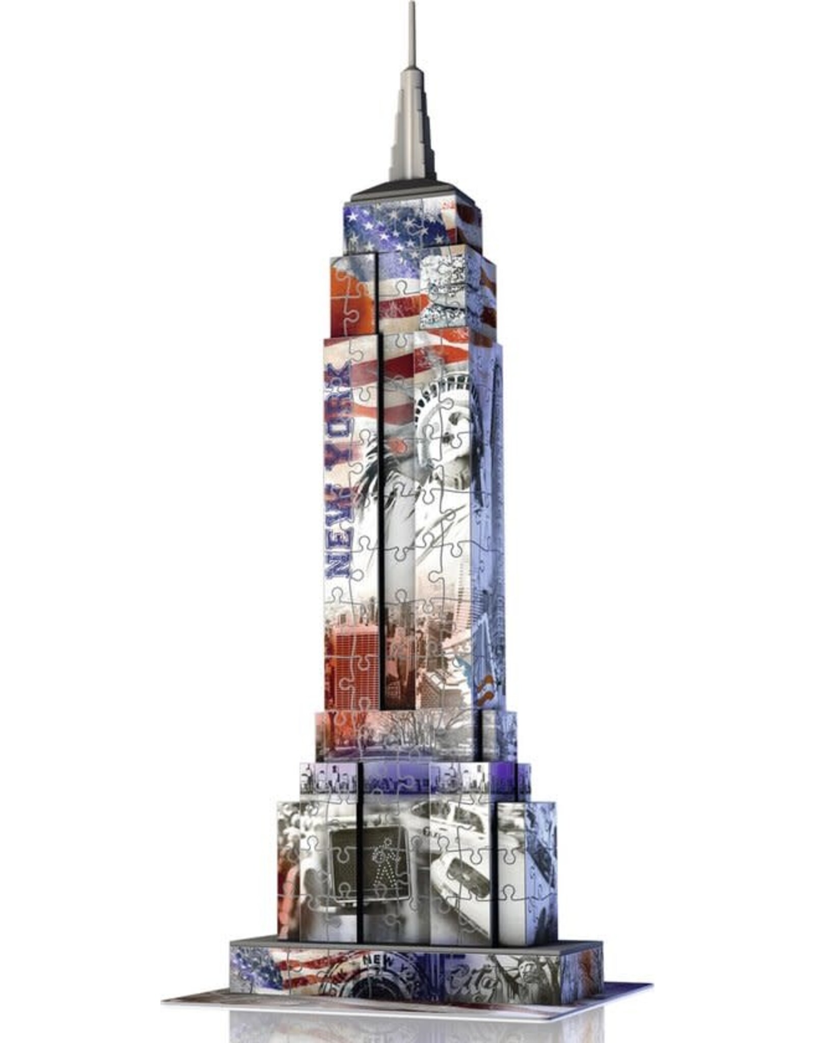 Ravensburger Ravensburger 3D Puzzel 125838 Empire State Building Flag Edition - 216 Stukjes