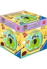 Ravensburger Ravensburger 3D Puzzleball 119110 Uilen en Olifant Assorti - 54 Stukjes Ravensburger Ravensburger 3D Puzzleball 119110 Uilen en Olifant Assorti - 54 Stukjes
