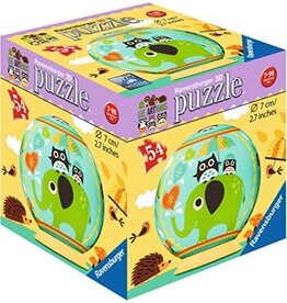Ravensburger Ravensburger 3D Puzzleball 119110 Uilen en Olifant Assorti - 54 Stukjes