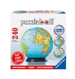 Ravensburger Ravensburger 3D Puzzleball 123629 Wereldbol Voor Kinderen - 270 Stukjes