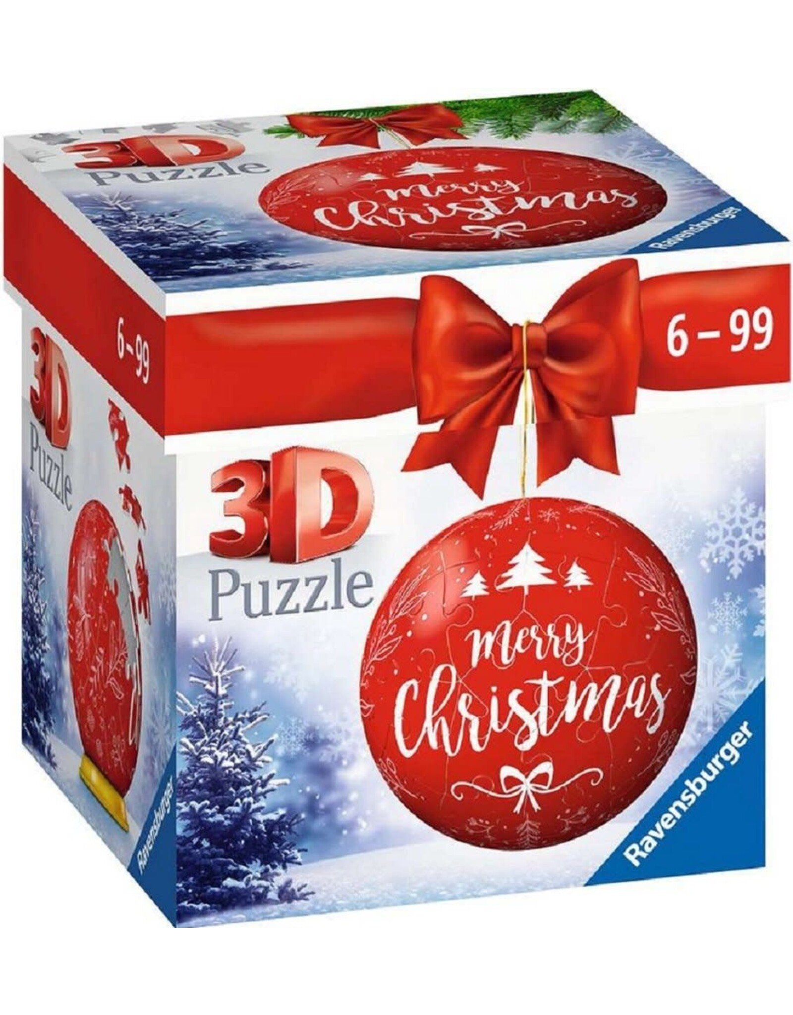Ravensburger Ravensburger 3D Puzzleball 112685 Kerstbal Merry Xmas (56 Stukjes)