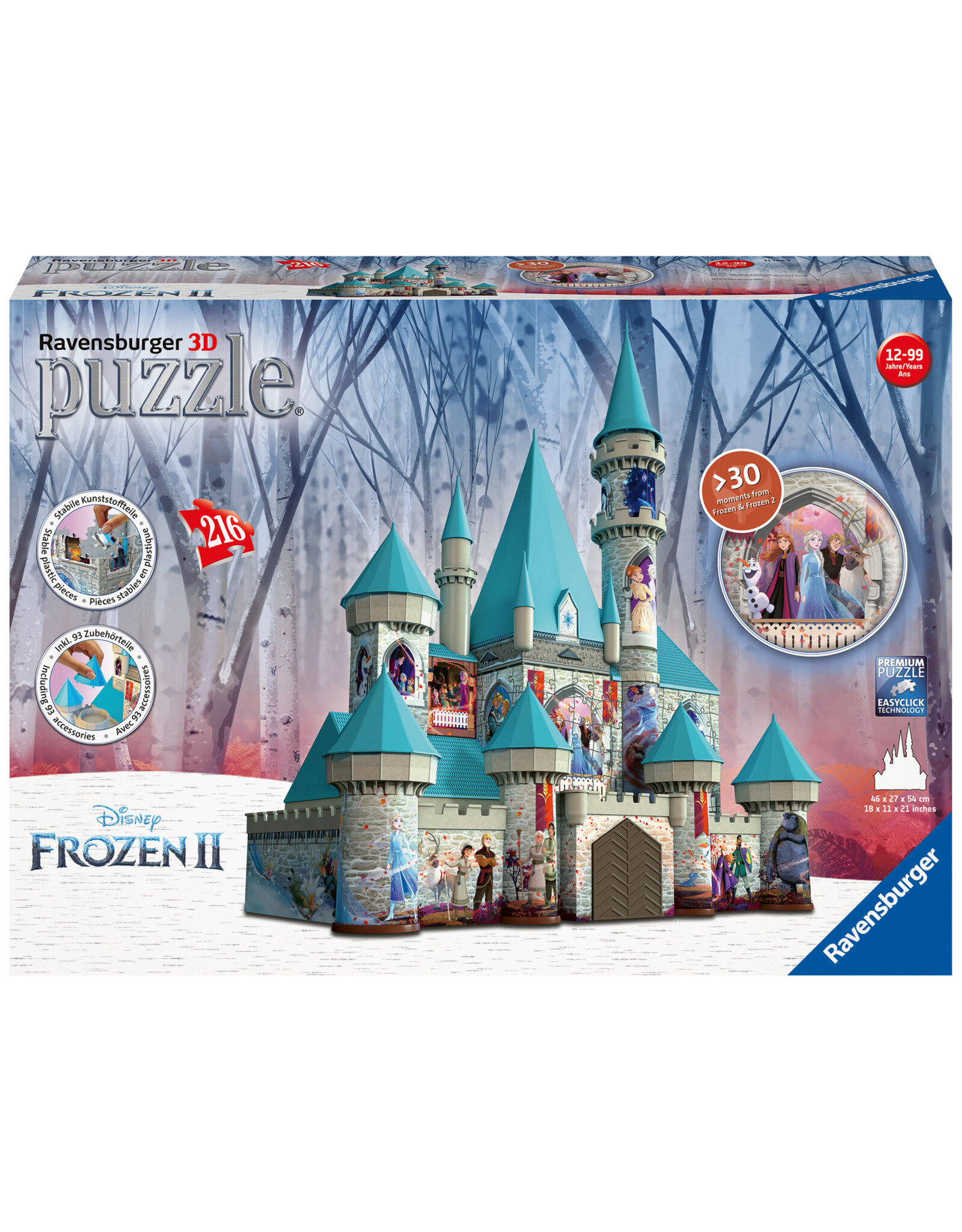 Ravensburger Ravensburger 3D Puzzel 111565 Disney Frozen 2 Kasteel - 216 Stukjes