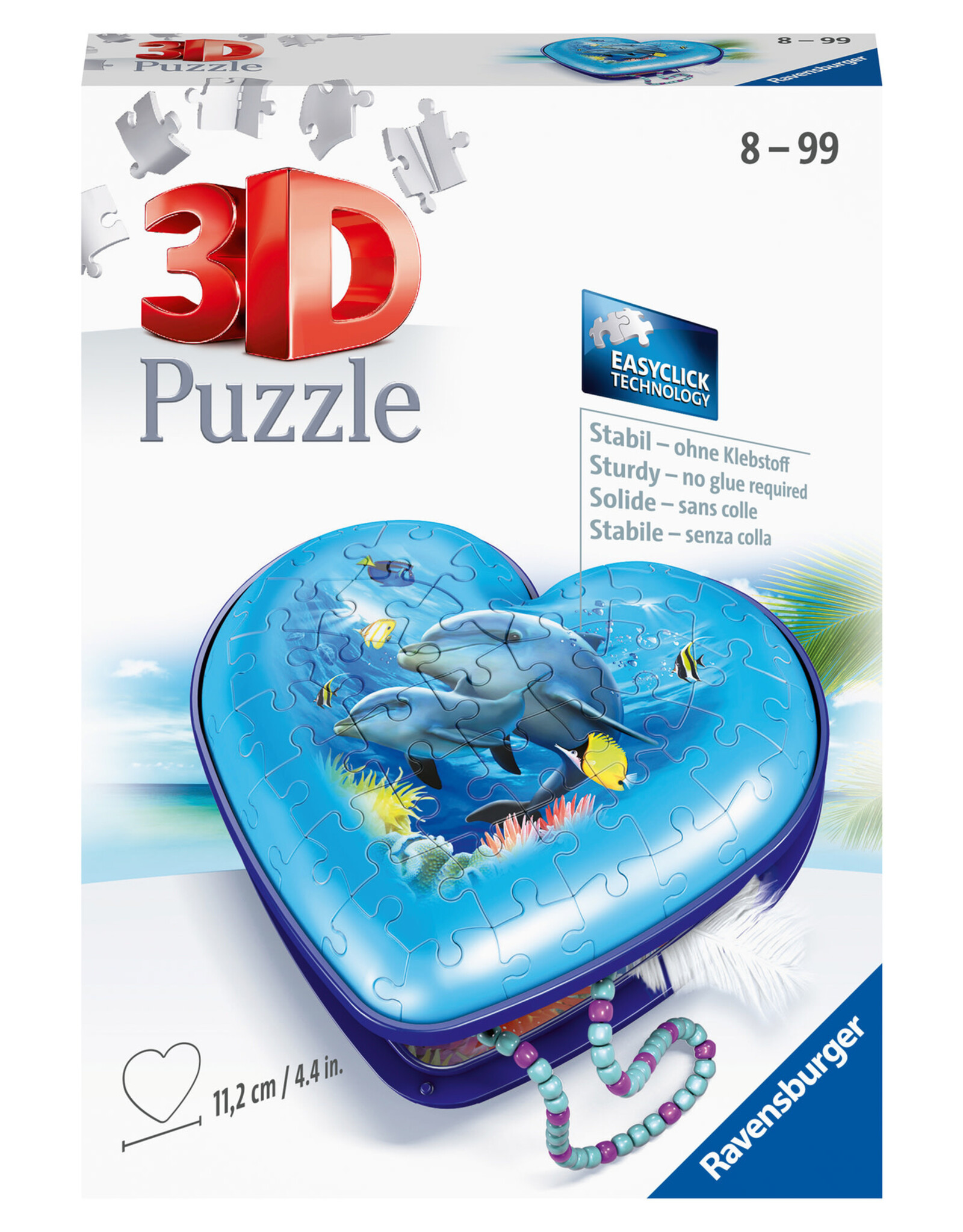 Ravensburger Ravensburger 3D Puzzel 111725 Hartendoosje Onderwaterwereld - 54 Stukjes