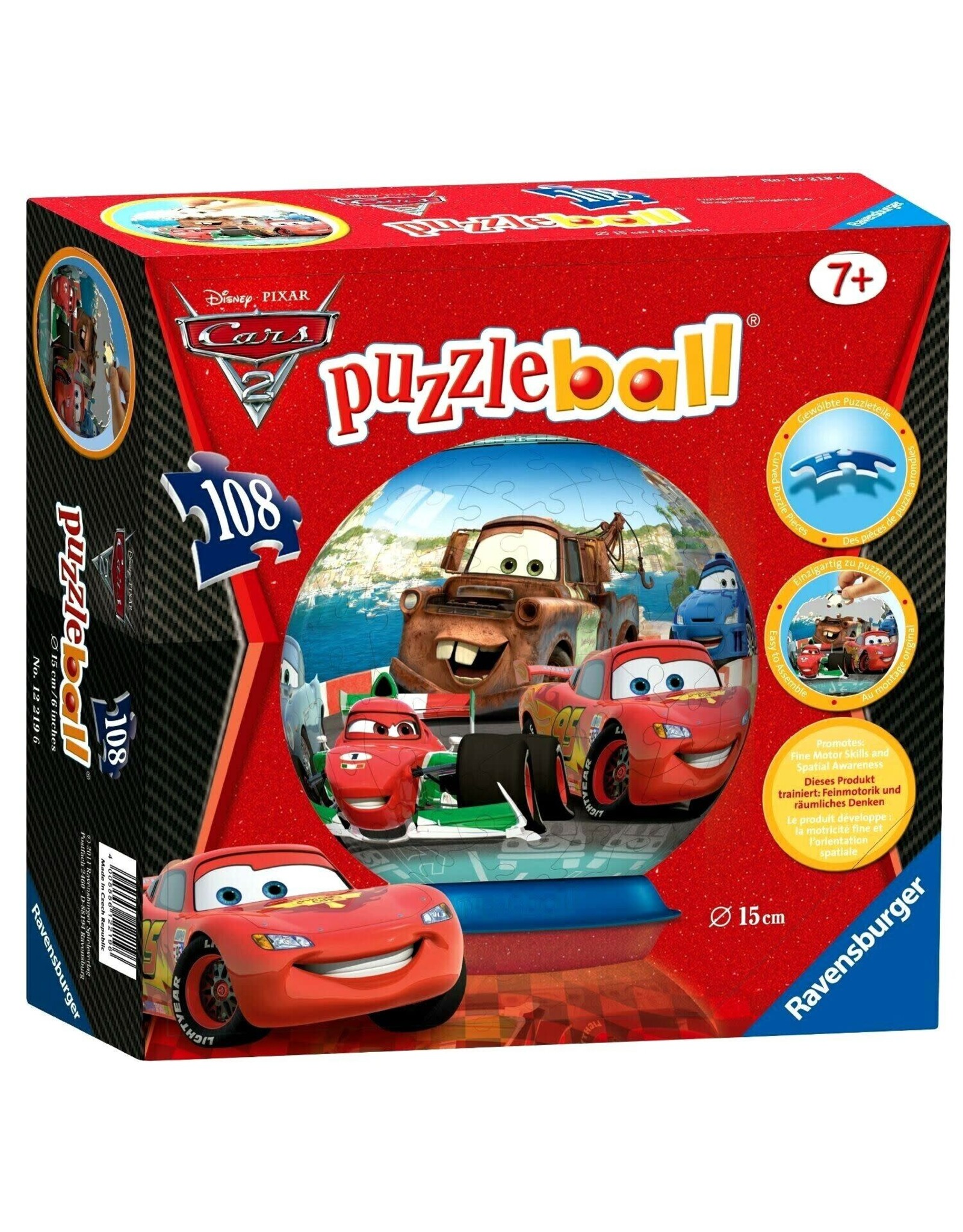 Ravensburger Ravensburger 3D Puzzleball 122196 Cars - 108 Stukjes
