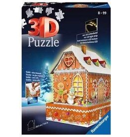 Ravensburger Ravensburger 3D Puzzel 112371 Peperkoekenhuis Night Edition - 216 Stukjes