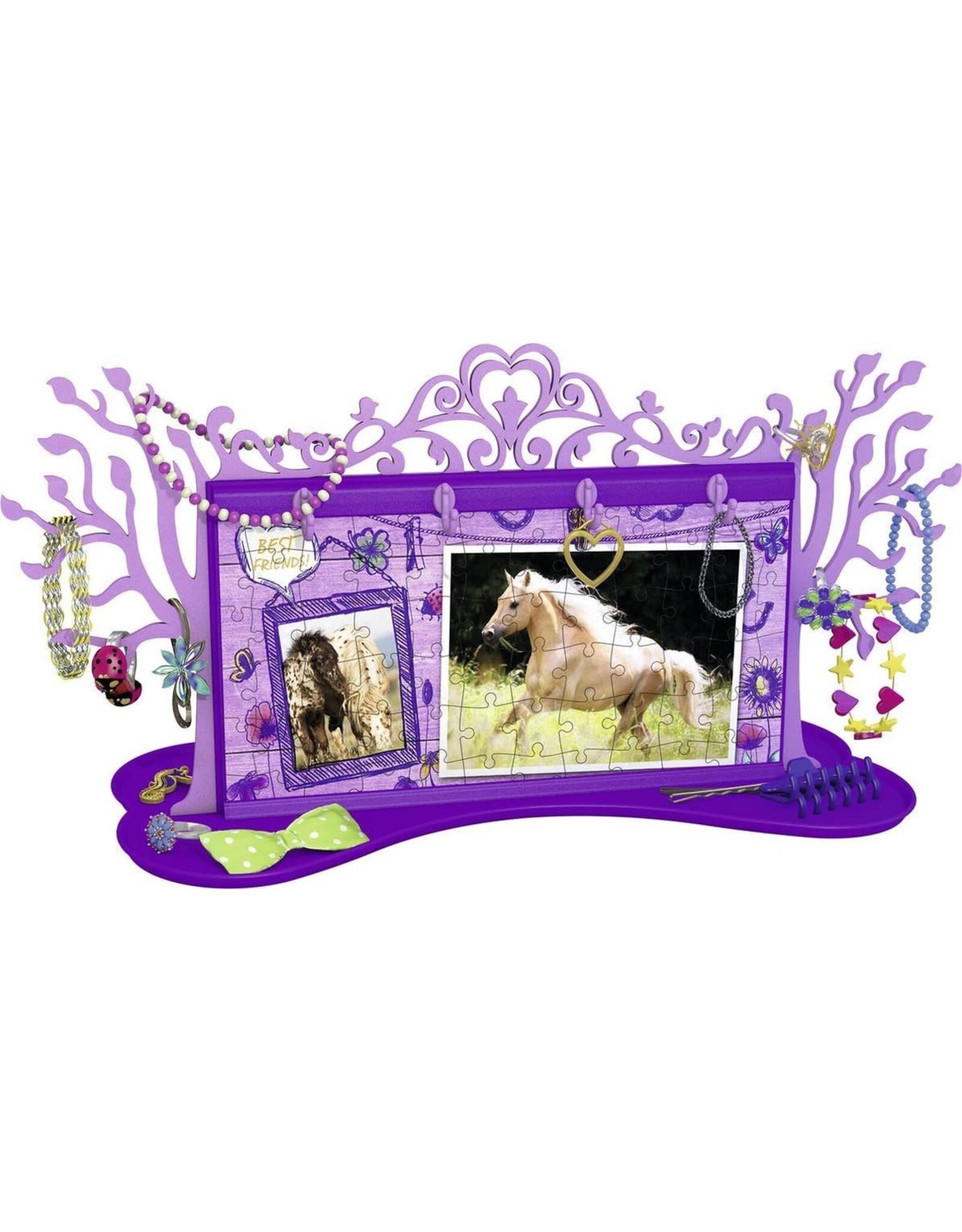 Ravensburger Ravensburger 3D Puzzel 120680 Girly Girl Edition: Juwelenboom Paarden - 108 Stukjes
