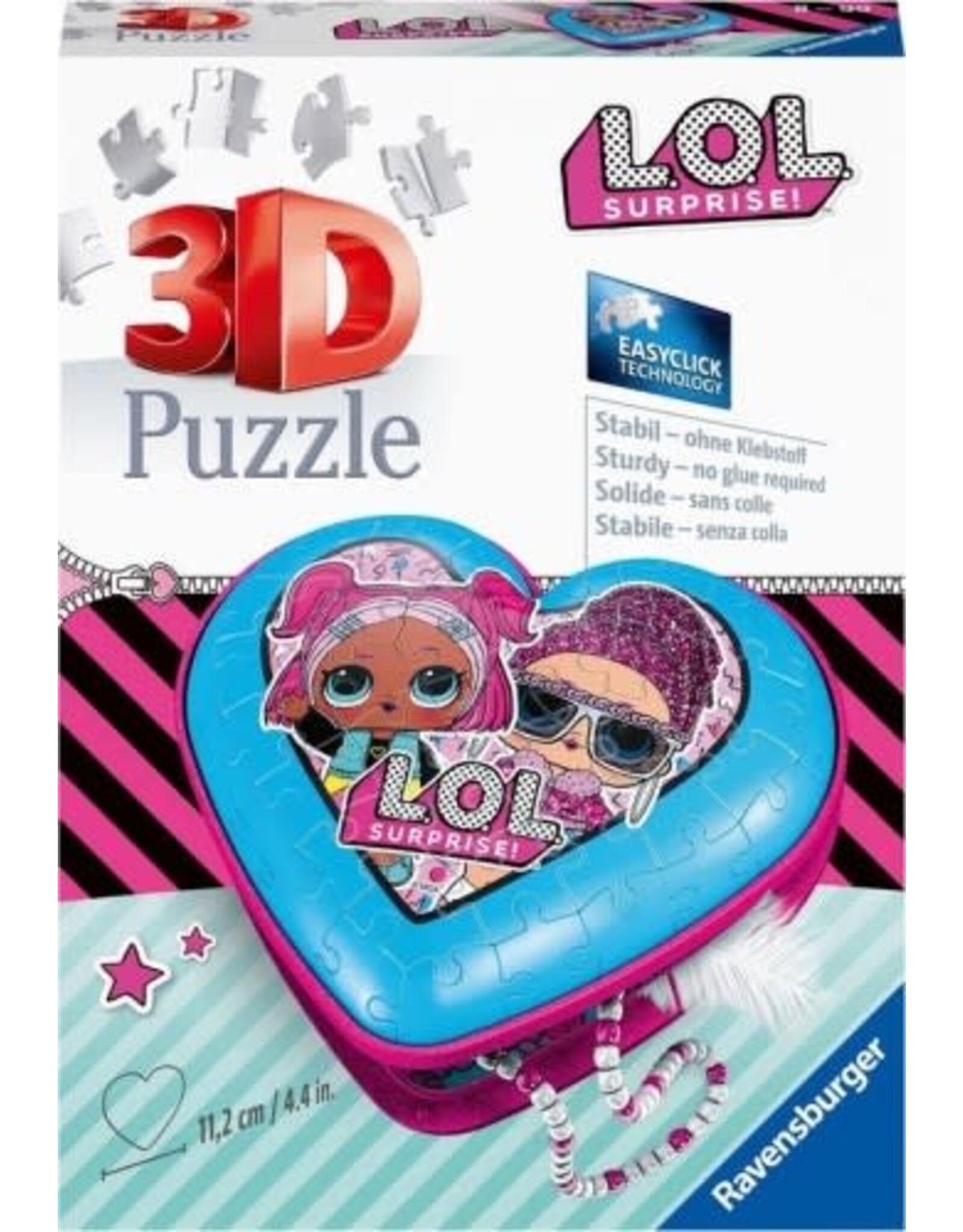 Ravensburger Ravensburger 3D Puzzel 112333 Hartendoosje L.O.L. Surprise - 54 Stukjes