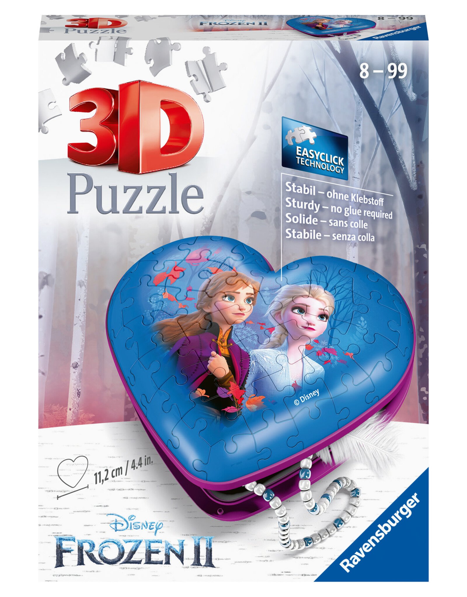 Ravensburger Ravensburger 3D Puzzel 112364 Hartendoosje Frozen 2 - 54 Stukjes