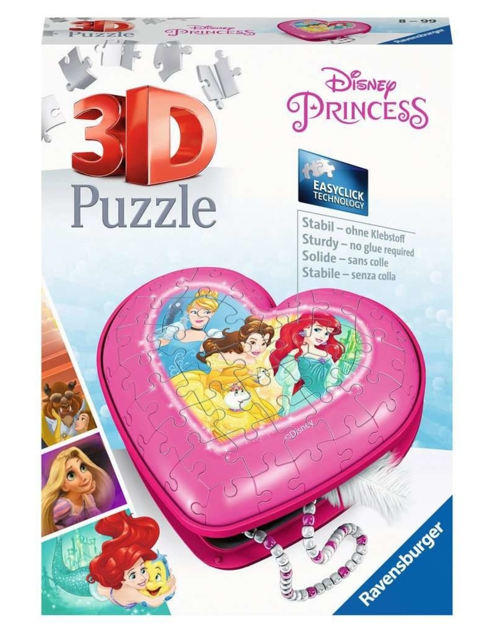 Ravensburger Ravensburger 3D Puzzel 112340 Hartendoosje Disney Princess - 54 Stukjes