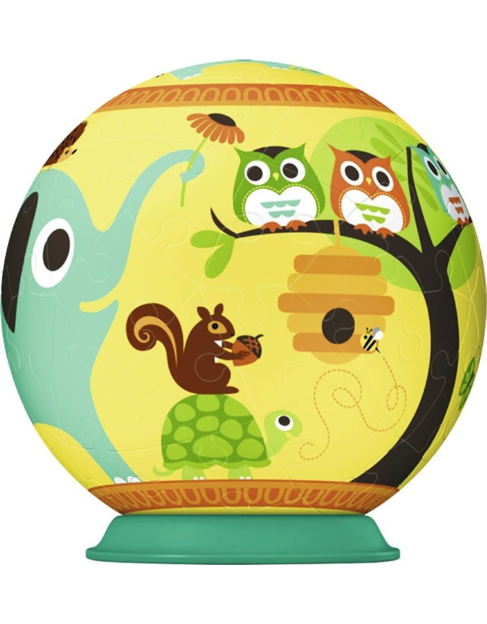 Ravensburger Ravensburger 3D Puzzleball 119110 Uilen en Olifant Assorti - 54 Stukjes