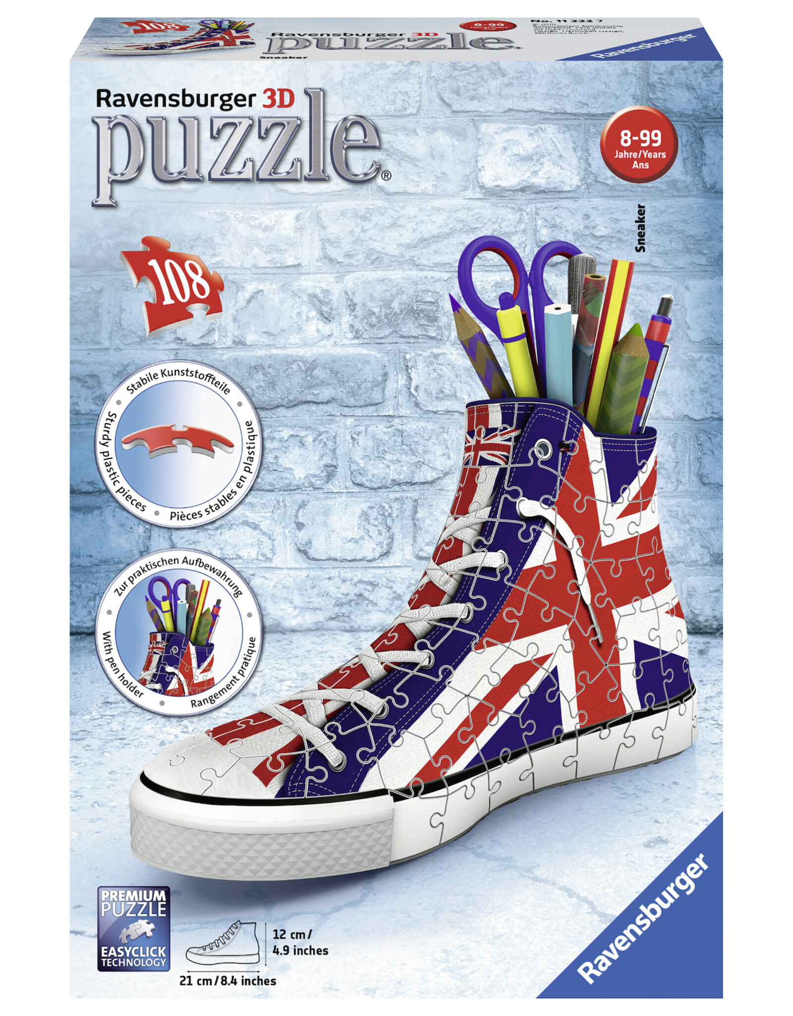 Ravensburger Ravensburger 3D Puzzel 112227 Sneaker Union Jack (108 Stukjes)