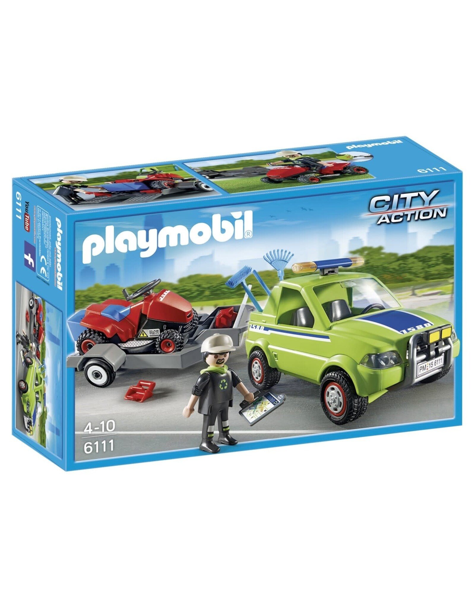 Playmobil Playmobil City Action 6111 Voertuig Groenbeheer met Grasmaaier