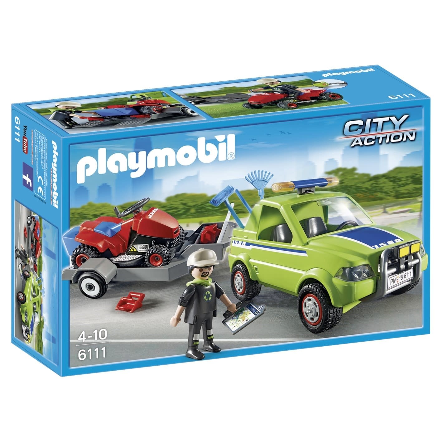 Playmobil Playmobil City Action 6111 Voertuig Groenbeheer met Grasmaaier -  Marja's Shop