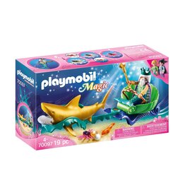 Playmobil Playmobil Magic 70097 Koning der Zeeën met Haaienkoets