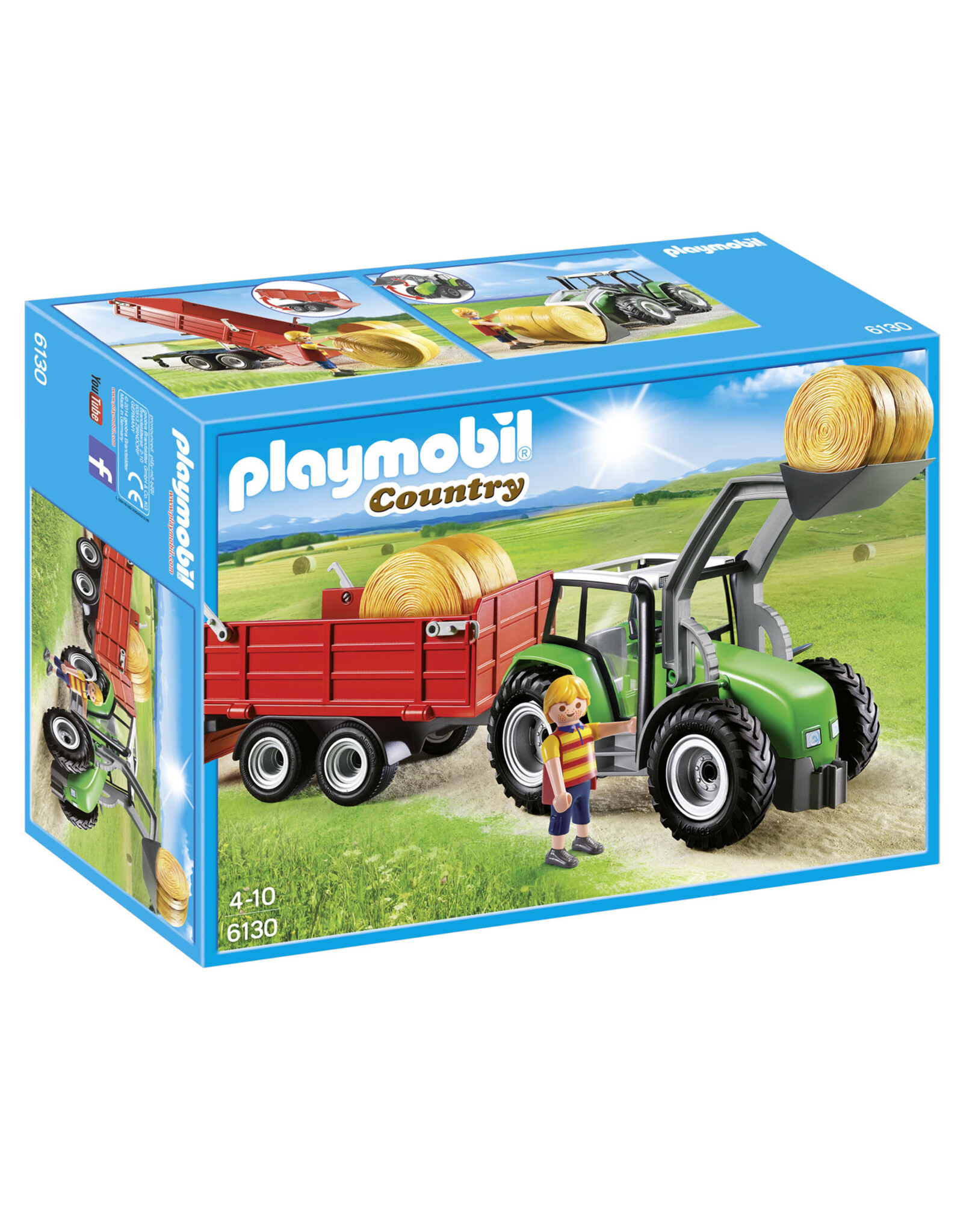 Playmobil Playmobil Country 6130 Tractor met Aanhangwagen