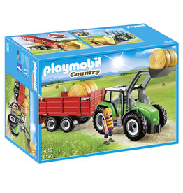 Playmobil Playmobil Country 6130 Tractor met Aanhangwagen