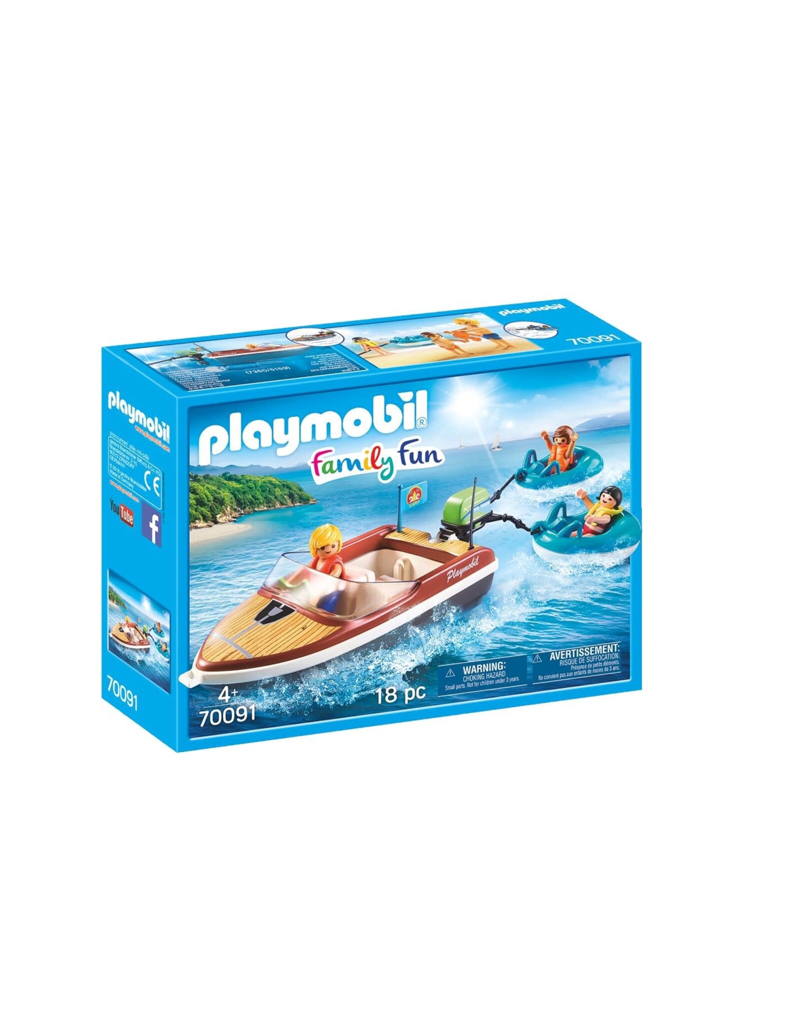 Playmobil Playmobil Family Fun 70091 Motorboot met Funtubes