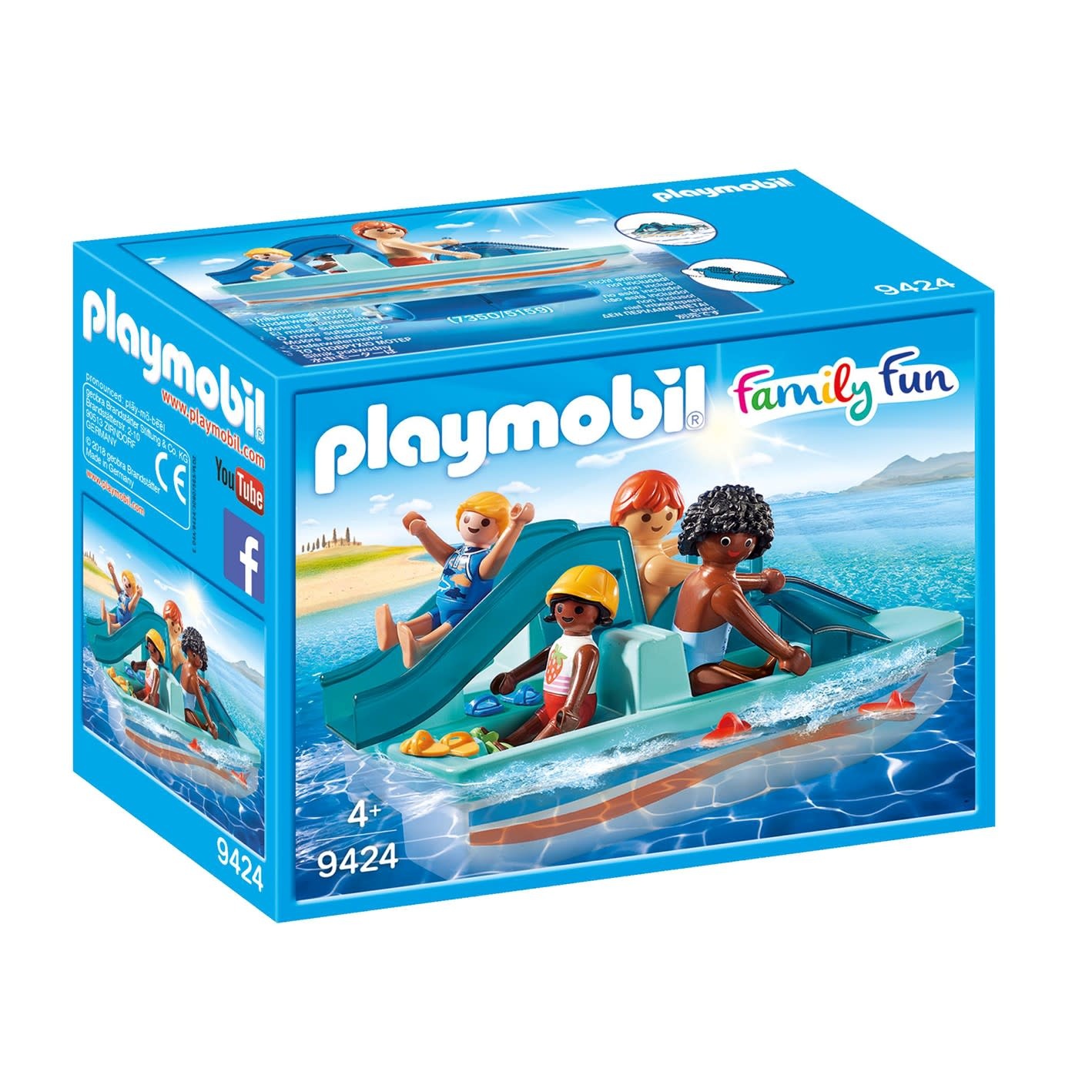 PLAYMOBIL Family Fun 70612 Alquiler de Botes con Bar, con 2 barcas flotantes, Juguete para niños a Partir de 4 años