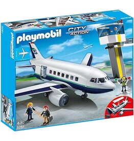 Playmobil Playmobil City Action 5261 Vracht- en Passagiersvliegtuig met Verkeerstoren