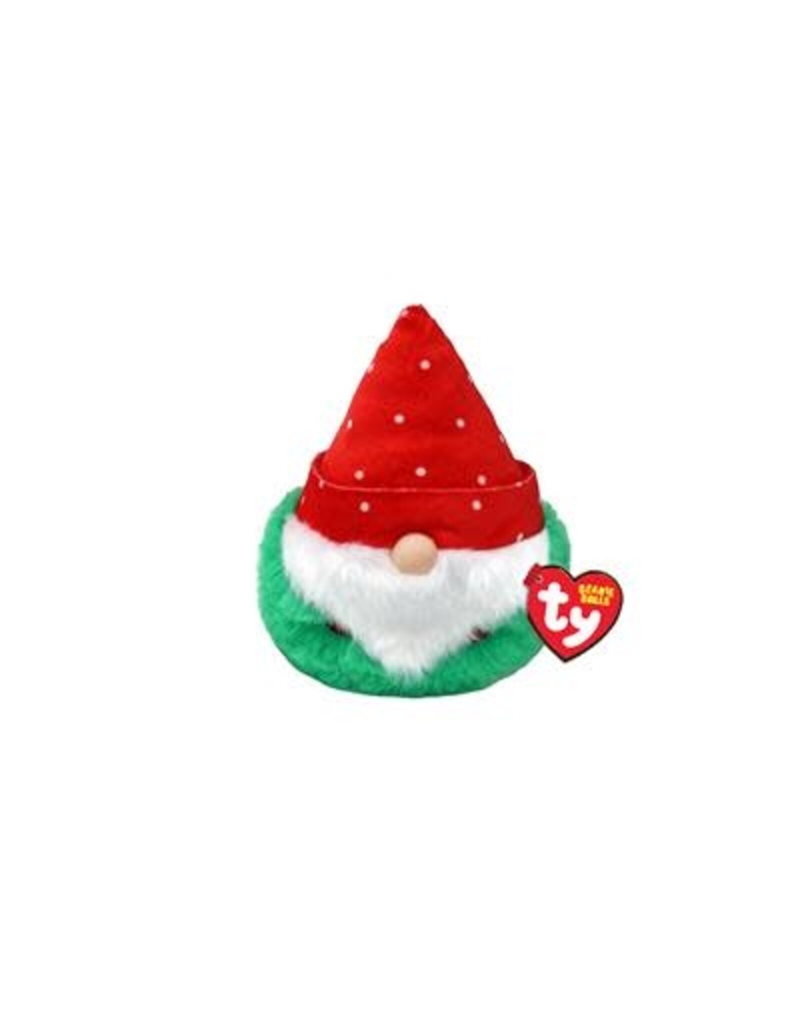 Ty Ty Teeny Puffies Christmas Gnome Kabouter met Rode Hoed 10cm