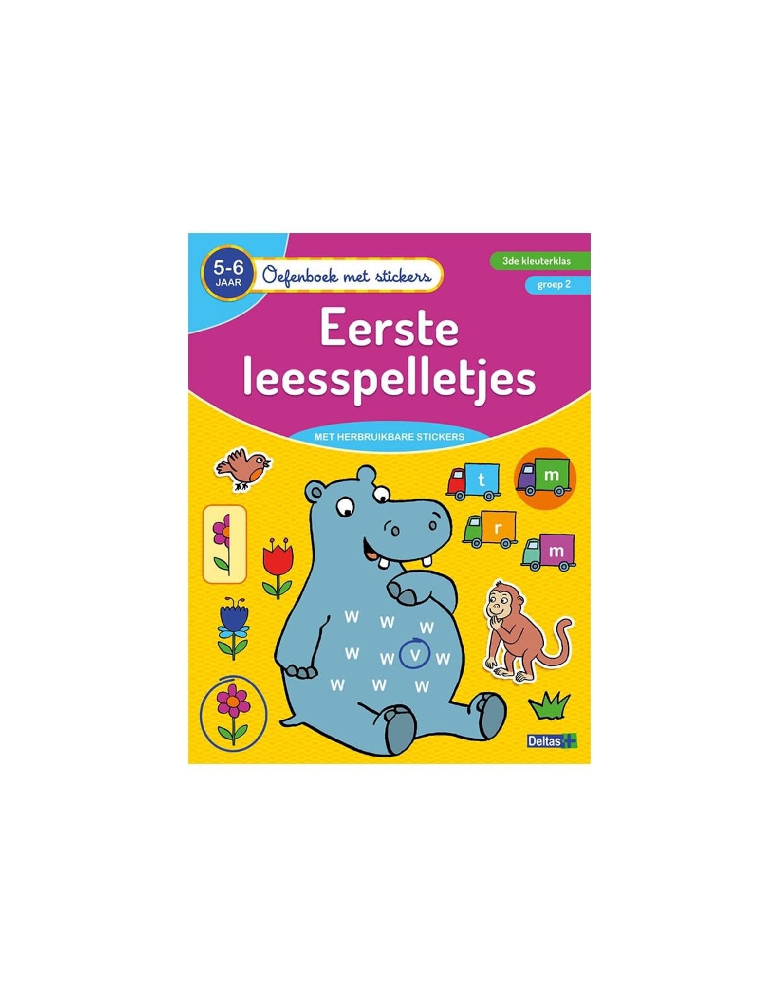 Uitgeverij Deltas Oefenboek Met Stickers - Eerste Leesspelletjes (5-6 J.)