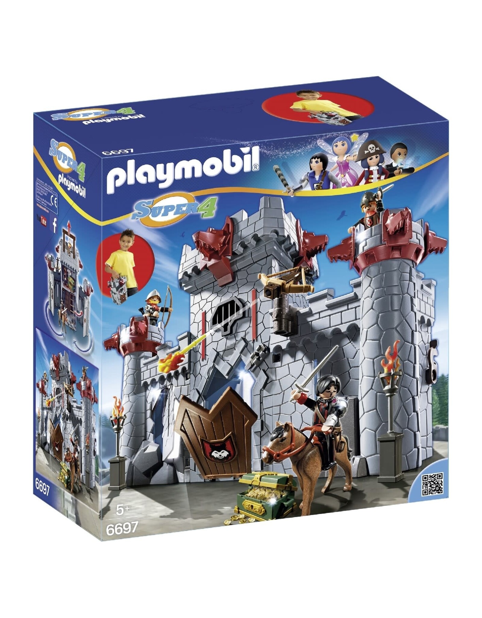 Playmobil Playmobil 6697 Super 4 meeneemburcht van de Zwarte Baron -  Take Along Black Barons Castle