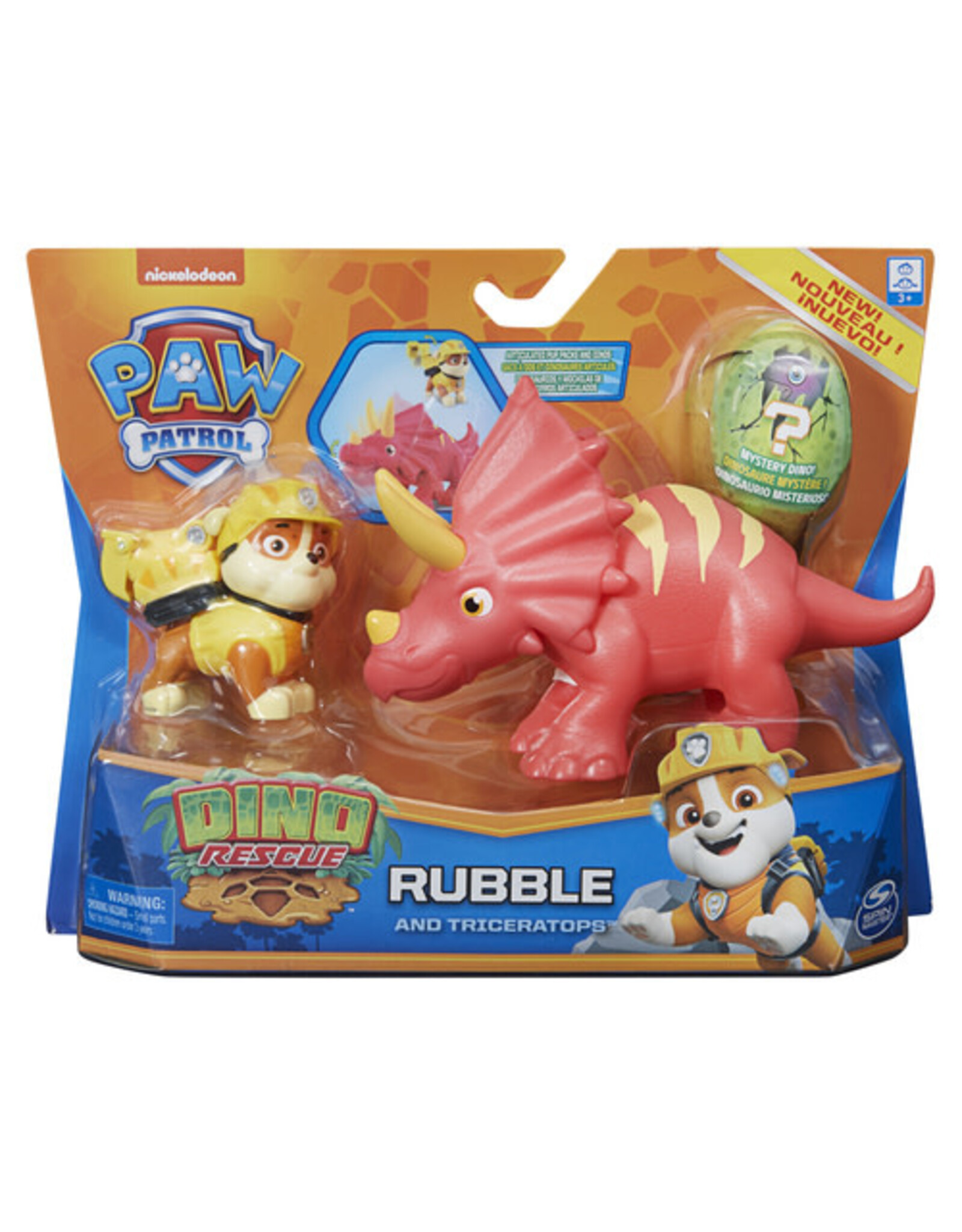 Spinmaster Paw Patrol Dino Rescue Rubble en Triceratops