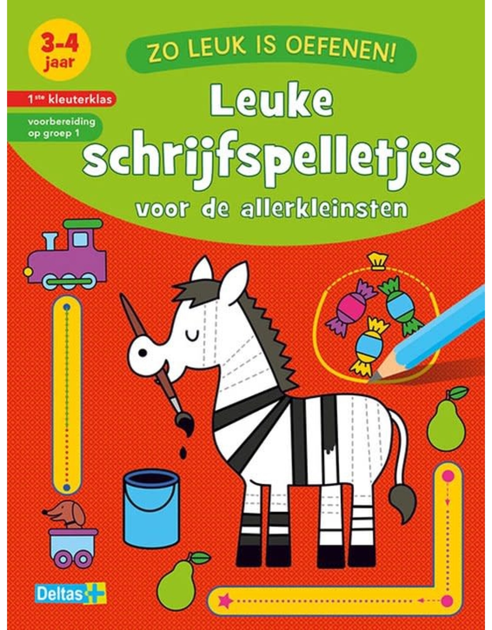 Uitgeverij Deltas Zo Leuk Is Oefenen! Leuke Schrijfspelletjes (3-4 J.)