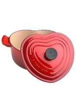 LeCreuset Le Creuset Gietijzeren Hartvormige Braadpan met Kunststof Knop, Kersenrood (18cm 1,9l)
