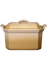 LeCreuset Le Creuset Aardewerken "Foie Gras" Terrine met Pers, Beige (19cm, 0.6l)