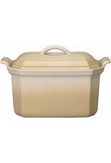 LeCreuset Le Creuset Aardewerken "Foie Gras" Terrine met Pers, Beige (21cm, 0.8l)