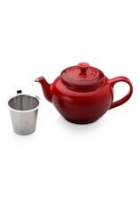 LeCreuset Le Creuset Aardewerken Theepot met RVS Filter, Kersenrood - 0.65l