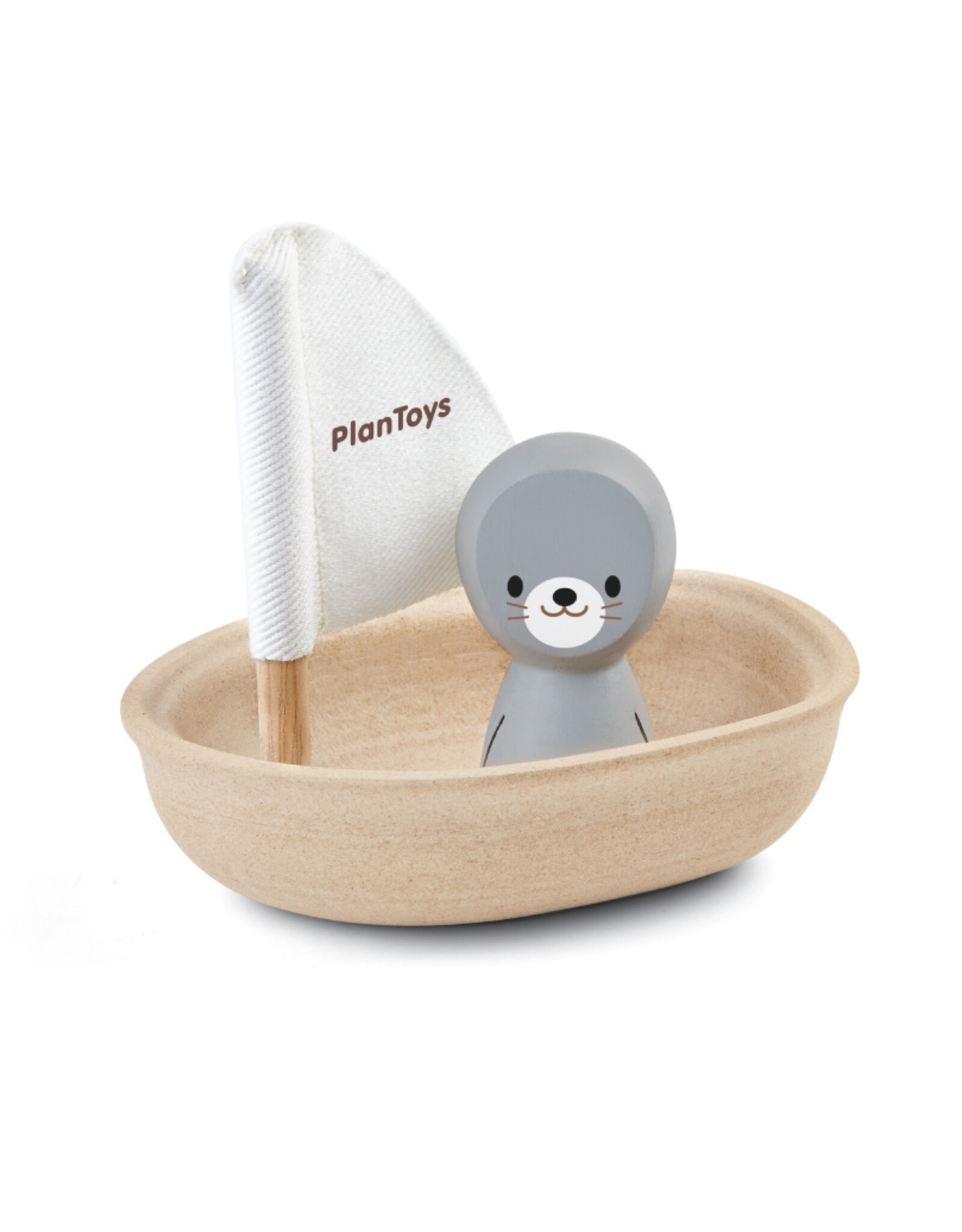 Plan Toys Plan Toys Sailing Boat Seal - Zeilboot Zeehond