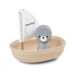 Plan Toys Plan Toys Sailing Boat Seal - Zeilboot Zeehond