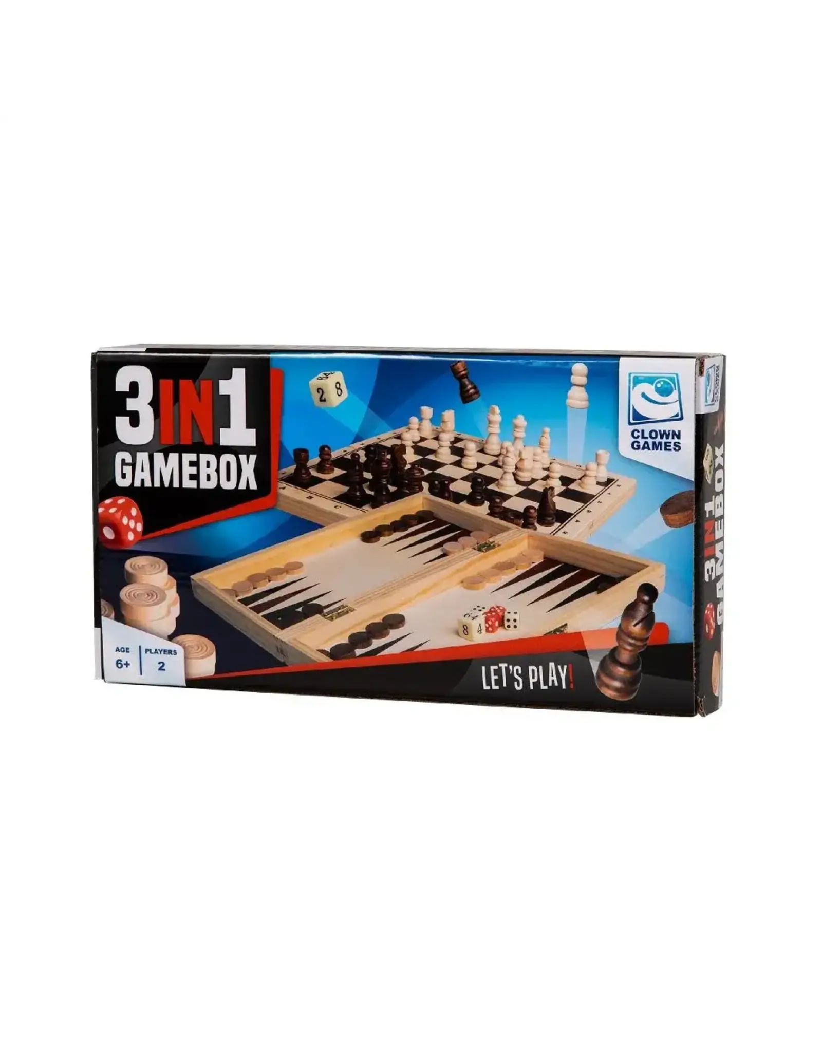 Clown Games Clown Games Spellendoos hout 3-in-1